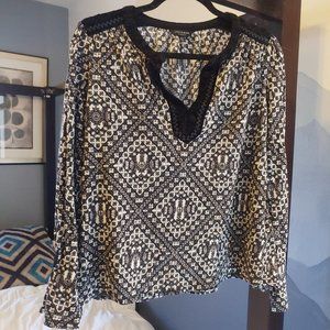 Lucky Brand Black and White Shirt